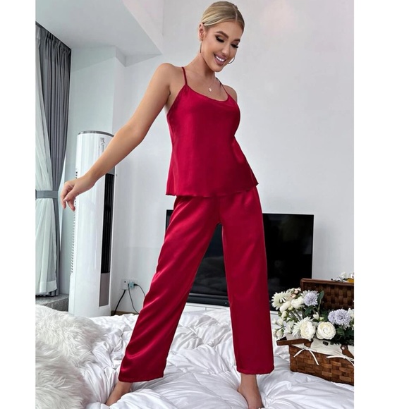 Crisscross Backless Satin Pj Set ☁️ - Picture 6 of 6